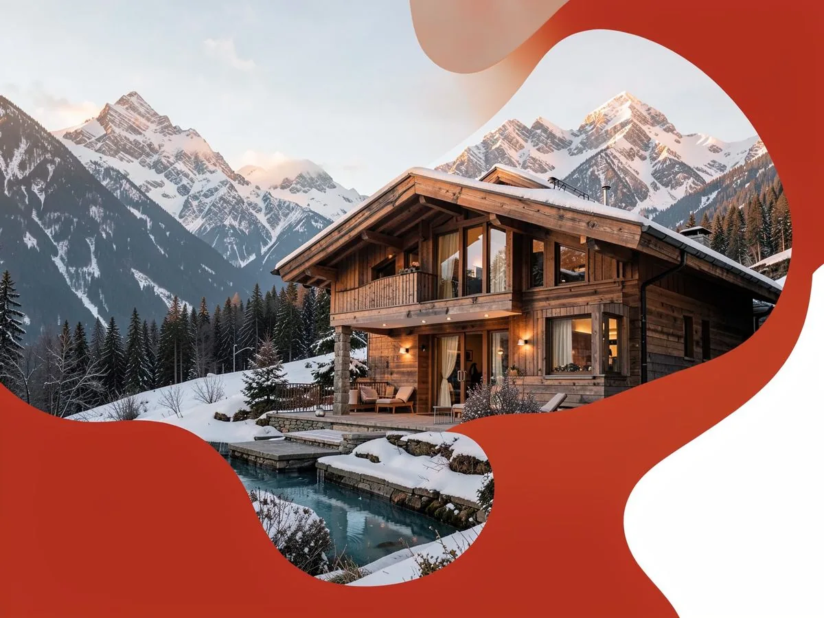 Swiss alpine chalet with mountain views